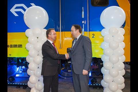 Handover of the last of 19 Bombardier Traxx F160 MS electric locomotives ordered by NS.